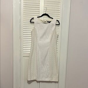 American Living White Textured Mini Dress